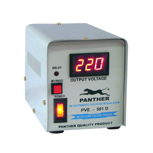 PVE 500 D / PVE 501 D: 500W Relay Type AVR w/ Power on Delay, Output 220V AC