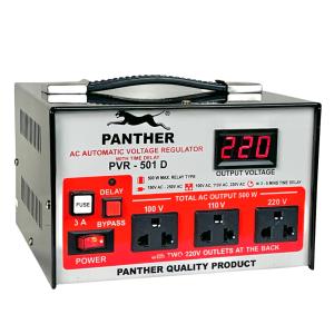 PVR 501 D: 500W Relay Type AVR w/ Step Down Transformer and Power on Delay