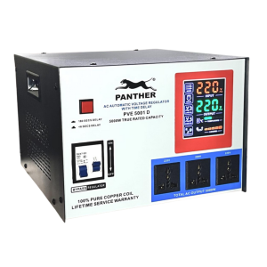 PVE 5001 D: 5000W Relay Type AVR w/ Power on Delay, Output 220V AC